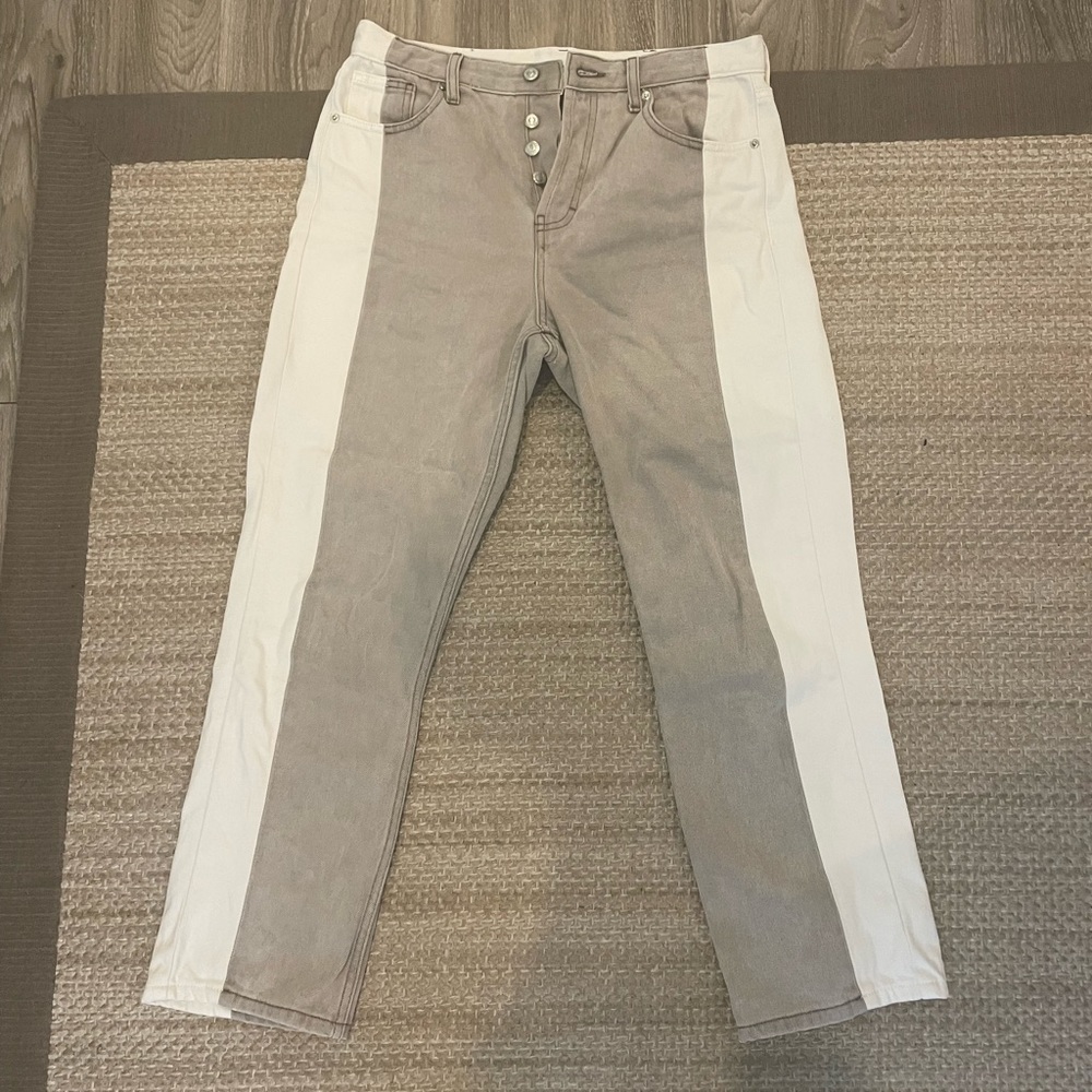 Topshop jeans gray and white